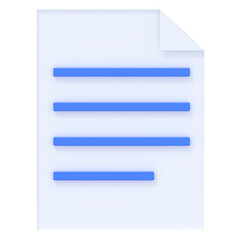Obraz premium Document Icon with Lines text