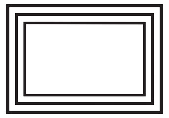 Triple line rectangular border