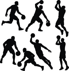 football players silhouettes