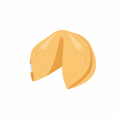 A single golden fortune cookie with a white background.