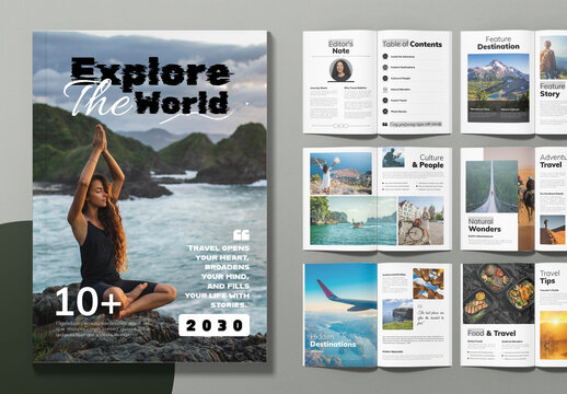 Travel Magazine Layout Template