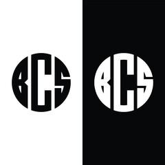 Letter BCS Monogram Logo Design Vector Stock Vector.