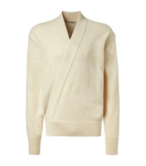 Fototapeta premium Men’s knitted sweater isolated on white background, winter pullover