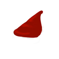 A simple illustration of a Santa hat