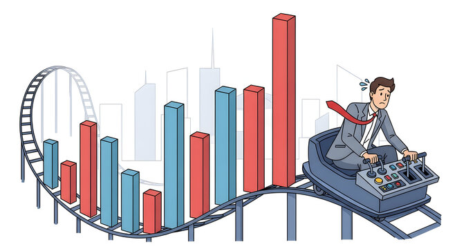 Man Stressed By Financial Volatility