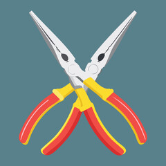 Professional Long Nose Pliers Set For Precision Technical Repair And Industrial Hardware Maintenance Workshop Services