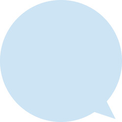 Light Blue Speech Bubble Icon on Transparent Background Simple Communication Symbol Vector Graphic for Chat and Dialogue Concepts