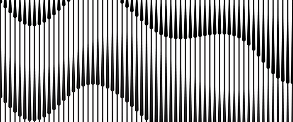 Abstract op art background made from black and white lines. abstract wavy lines background. line art vector.