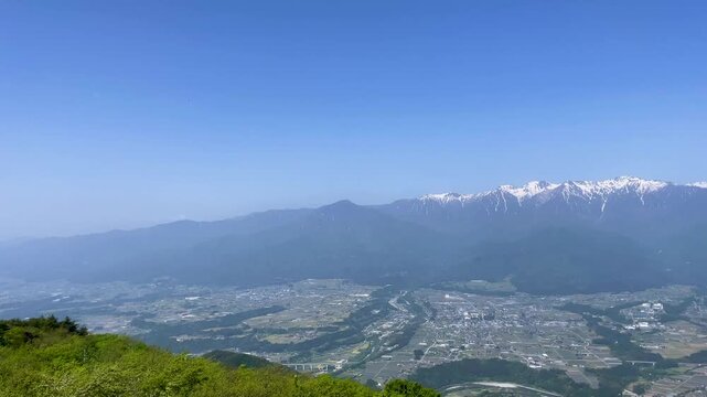 陣馬形山からみた中央アルプスのタイムラプス動画