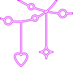 Mother's Day Neon Heart Decoration