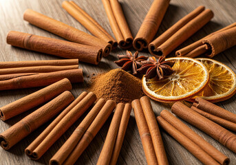 cinnamon sticks and anise