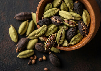 cardamon seeds in a bowl
