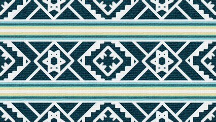Stunning geometric pattern with vibrant teal and gold accents for modern interiors, textiles, and striking creative projects needing a touch of elegance