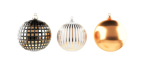 3d render collection christmas tree ornament