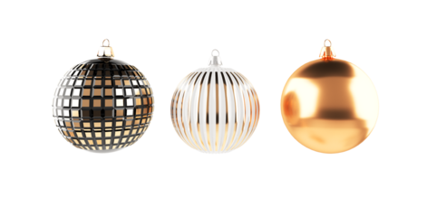 3d render collection christmas tree ornament