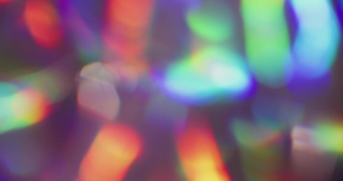 Blur glare. Gradient reflection. Abstract colorful glow mix on dark background. Red blue green holographic bright neon gleam optic effect .