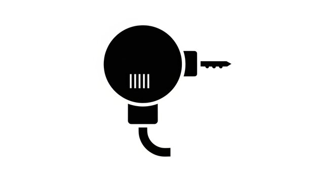 Electric power drill tool black glyph icon for construction and repair.