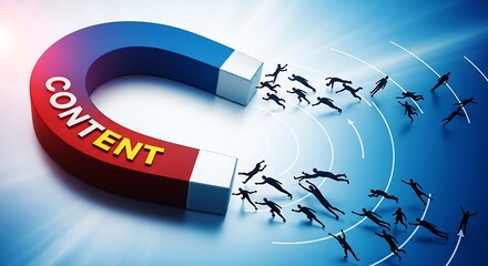Powerful Magnet Attracting Diverse Audience Members to Engaging Content