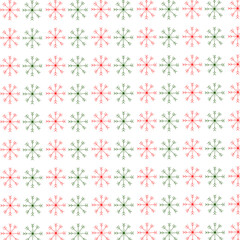 Minimal Christmas Snowflake Pattern – Holiday Repeating Design