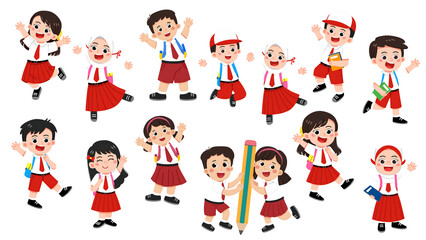 elementary school child vector