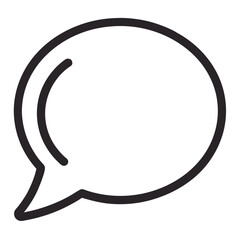 Chat bubble line art  design. vector illustration of a speech bubble