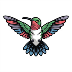 Obraz premium Colorful Hummingbird Mascot Logo Vector for Creative Branding and Identity