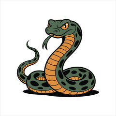 Angry King Cobra Mascot Vector - Deadly Snake Logo