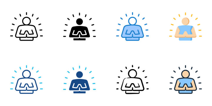 Humility icon set multiple style collection vector illustration 
