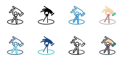 Attention to detail icon set multiple style collection vector illustration 
