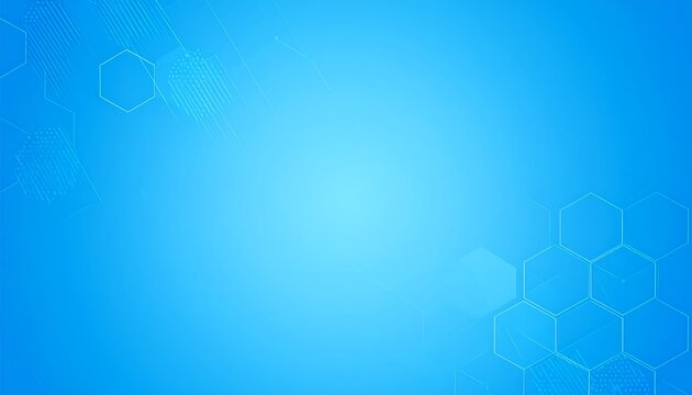 Blue abstract background with hexagonal shapes and a gradient - Powered by Adobe