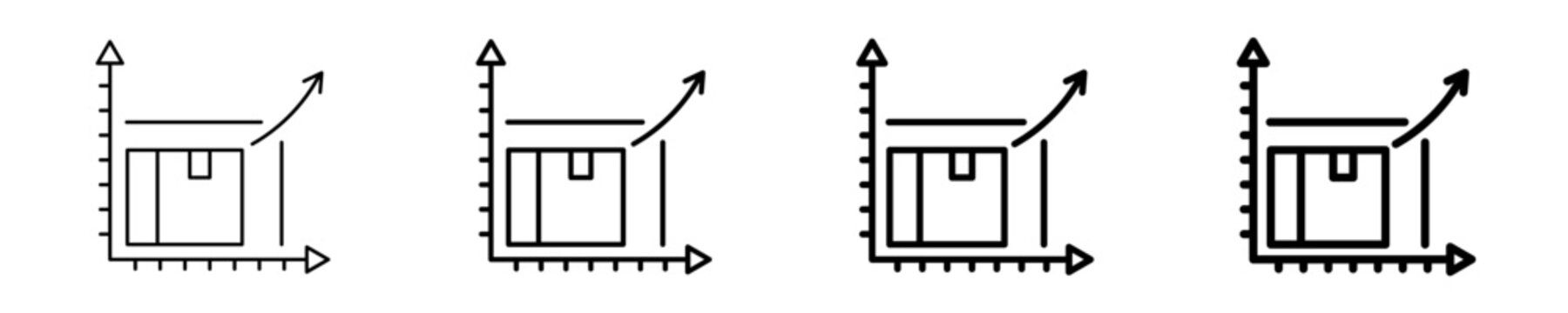 Supply Curve Line  Icon Set Different Style Collection

