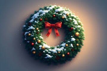 Ribbon and Golden Ornaments