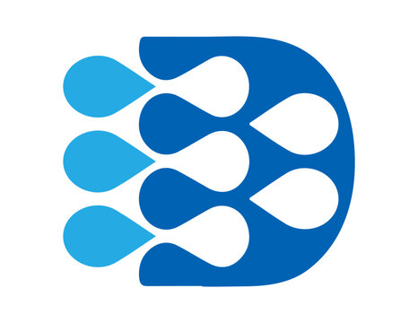 D water logo,d initial,logo,d creative logo,d letter logo,d alphabet logo,d design logo ,d connecting logo