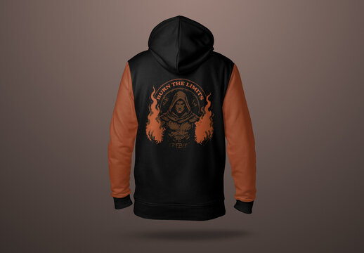 Burn the Limits Hoodie Design Template with Dark Fantasy Artwork