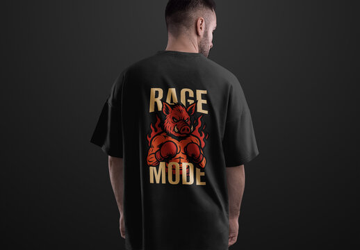 Rage Mode Boar Mascot Tshirt Design Template for Streetwear and Apparel