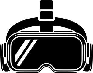 Obraz premium A silhouette of a virtual reality headset