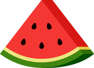 vector illustration of a slice of watermelon