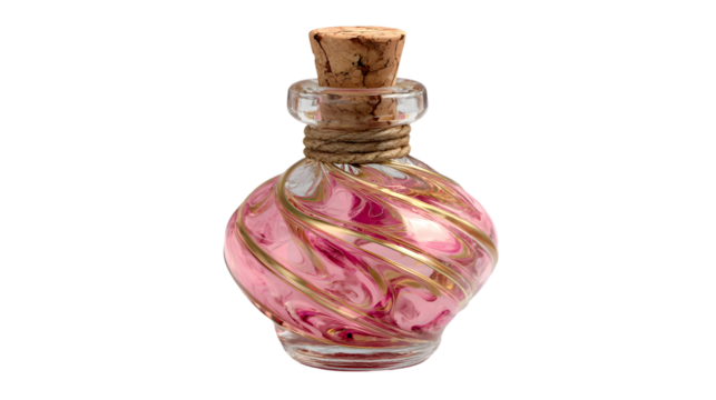 Magic Potion Bottle with Swirling Liquid

