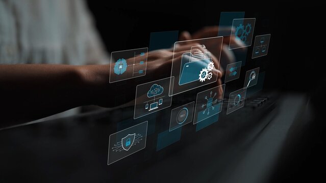 Digital business infrastructure with data system, analytics, sync. System management improves access, system management ensures performance, and system management supports digital operations. Marrow