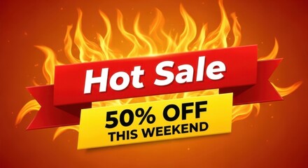 Hot Sale 50 Percent Off This Weekend Event