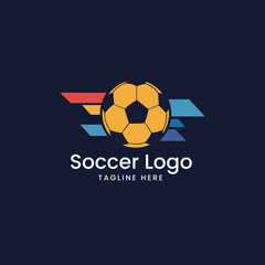 Obraz premium Soccer Sports Football Club Team Tournament League Game Athletic Play Vector logo template