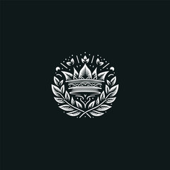 Crown logo vector icon illustration