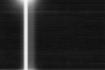 Naklejka premium Old film texture with scratches, noise and glitch shapes. Realistic overlay film texture in black-white, dust and grain.