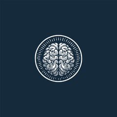 Brain logo vector icon illustration