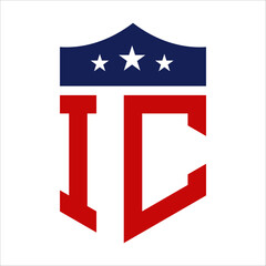 Patriotic IC Logo Design. Letter IC Patriotic American Logo Design for Political Campaign and any USA Event.