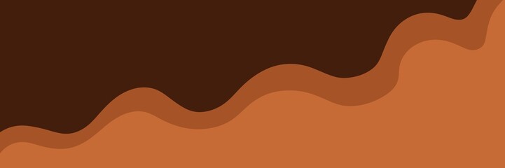 Dynamic abstract seamless pattern with irregular wavy contours in deep brown shades, suggesting natural erosion or abstract art waves, suitable for modern interiors, apparel, or digital media backgrou