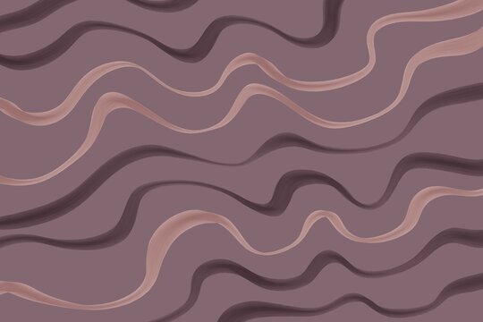 Gentle dusty rose abstract squiggle seamless pattern, minimalist organic lines on muted background, ideal for spa, beauty products and editorial design