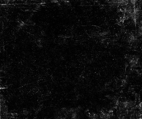 Dust and scratches design. Aged photo editor layer. Black grunge abstract background. Copy space.