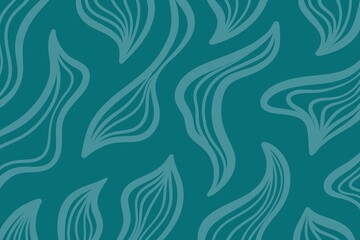 Soft turquoise with lime accents wavy lines seamless pattern, fresh contemporary design for beauty packaging and spa branding