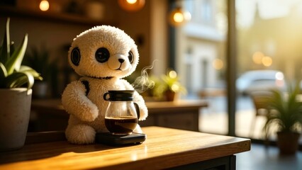 Static ornament screen of desktop robot